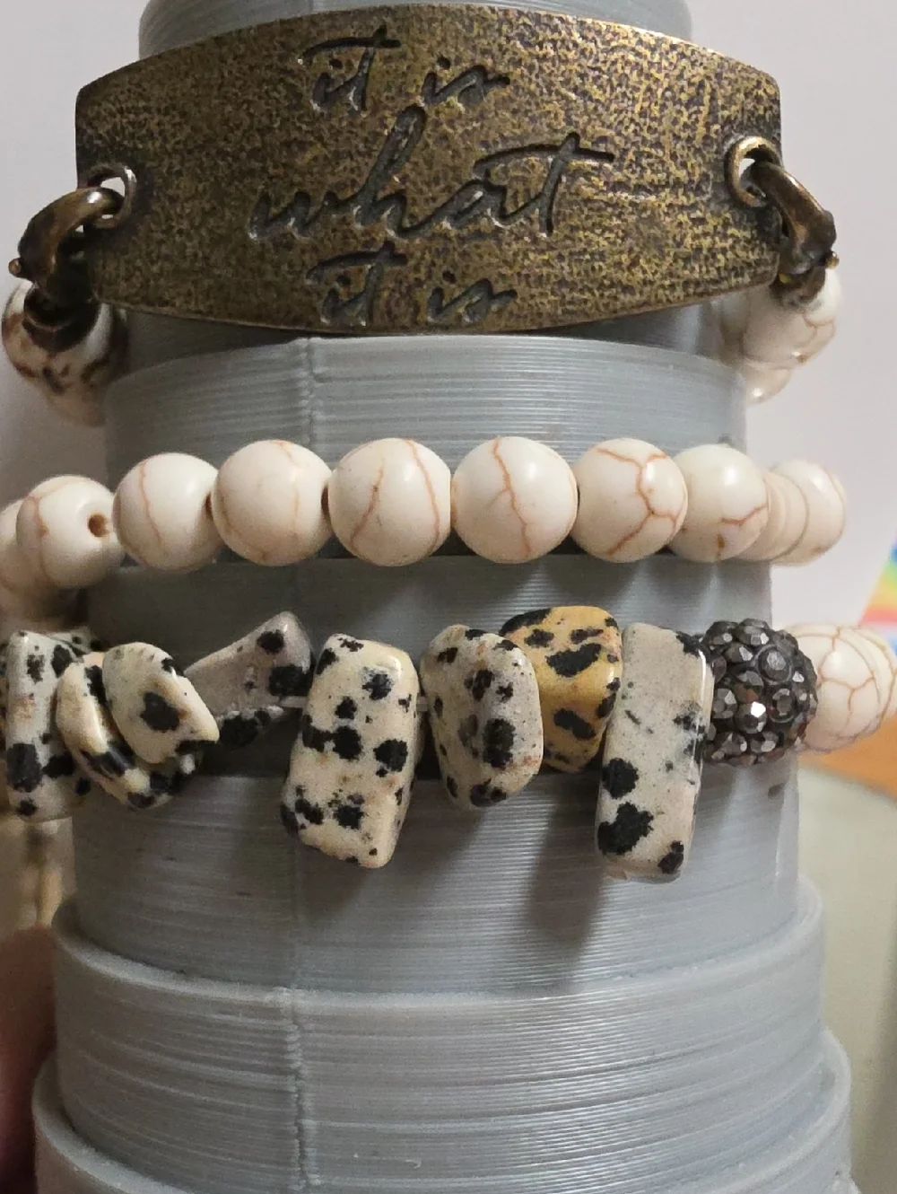 Dalmation Jasper Howlite And Brass 